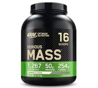 Optimum Nutrition Serious Mass Protein Powder High Calorie Mass Gainer with Vitamins, Creatine and Glutamine, Cookies and Cream, 8 Servings, 2.73 kg, Packaging May Vary