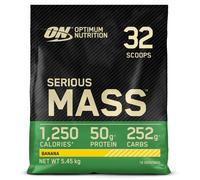Optimum Nutrition Serious Mass Protein Powder High Calorie Mass Gainer with Vitamins, Creatine and Glutamine, Banana, 16 Servings, 5.45 kg, Packaging