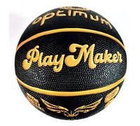 Optimum Play Maker Basketball - Quality Korean Rubber Balanced Weight - Great Flight and Accuracy - Great for Hours of Basketball Game - Black/Gold - Size 7