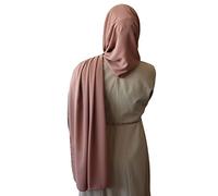 Optimum Quality 100% Chiffon Hijab - Premium Fabric - Comfortable Breathable & Soft - Perfect Sized Opaque Hijab to Give You a Glamorous Look & Feel for your Occasional or Everyday Wear (Light Brown)
