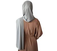 Optimum Quality 100% Chiffon Hijab - Premium Fabric - Comfortable Breathable & Soft - Perfect Sized Opaque Hijab to Give You a Glamorous Look & Feel for your Occasional or Everyday Wear (Light Grey)