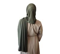 Optimum Quality 100% Chiffon Hijab - Premium Fabric - Comfortable Breathable & Soft - Perfect Sized Opaque Hijab to Give You a Glamorous Look & Feel for your Occasional or Everyday Wear (Khaki)