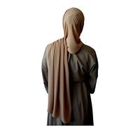 Optimum Quality 100% Chiffon Hijab - Premium Fabric - Comfortable Breathable & Soft - Perfect Sized Opaque Hijab to Give You a Glamorous Look & Feel for your Occasional or Everyday Wear (Mocha)
