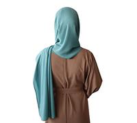 Optimum Quality 100% Chiffon Hijab - Premium Fabric - Comfortable Breathable & Soft - Perfect Sized Opaque Hijab to Give You a Glamorous Look & Feel for your Occasional or Everyday Wear (Seafront)