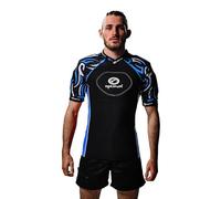 Optimum Razor Boy's Protective Top - EVA Padding Protection, Rugby Approved Lightweight and Breathable Protective Top - Black/Blue/Mini