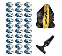 Optimum Razor Rugby Ball Bulk Pack with Bag & Ball Pump, Professional Training & Match-Day Ball, Natural Rubber Grip & Balanced Weight for Elite Handling, Control & Accuracy - 30 Pack, Blue, Size 3