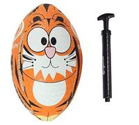 Optimum Rugby Ball - Balanced and Responsive for Accurate Handling and Kicking of Top-Performing Rugby Balls - Perfect for Training and Gameplay - 2-Ply 410g Ball - Tiger - 5 - With Pump