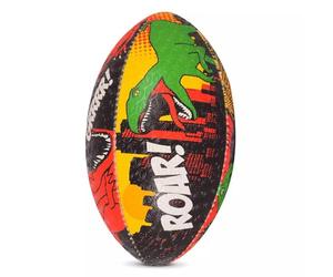 Optimum Rugby Ball - Balanced and Responsive for Accurate Handling and Kicking of Top-Performing Rugby Balls - Perfect for Training and Gameplay - 2-Ply 410g Ball - Dino City - Size 5