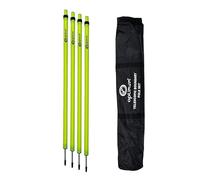 Optimum Slalom/Boundary Poles Yellow 90-170 cm Height. Enhance Your Agility Training.Perfect for Rugby, Football & More. Set of 12.