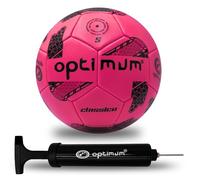 Optimum Sport Classico Football for Indoor/Outdoor Training & Matches, Durable Valve for Consistent Flight, Precision Control & Lasting Air Retention - Size 3, Ball Pump Included, Pink