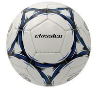 Optimum Sport Classico Football for Indoor/Outdoor Training & Matches, Durable Valve for Consistent Flight, Precision Control & Lasting Air Retention - Size 4, White/Black/Blue