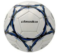 Optimum Sport Classico Football for Indoor/Outdoor Training & Matches, Durable Valve for Consistent Flight, Precision Control & Lasting Air Retention - Size 3, White/Black/Blue