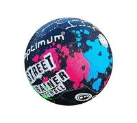 Optimum Street Netball - Hard-Wearing, Super-Grip & All-Weather Street, Training & Match Ball with Precision Scuff-Resistant Texture for Indoor & Outdoor Matches - Multicoloured, Size 5