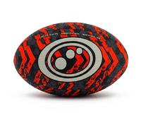 Optimum Street Rugby Ball, Durable Training Ball for Playground & Park Sessions, Highly Visible for Night Games with Enhanced Grip Texture, Suitable for All Ages & Skill Levels - Orange, Size 4