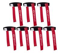 Optimum TBFB Touch Rugby Tackle Tag Belt Flags | Adjustable Training Aid for Beginners | Pack of 7 - Red