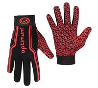 Optimum Thermal Velocity Sports Gloves, All-Weather Elite Performance Grip, Unrestricted Hand Movement, Easy Fasten Strap & Insulated Warmth for Cold Weather Confidence - XXS, Black/Red