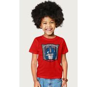 Optimus Prime Retro Face Badge Transformers T-Shirt Transformers Red 3-4 Years