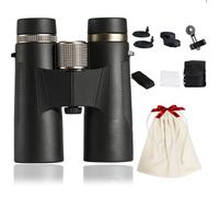 Optinexo Ultra Binoculars - 12x42 High Magnification Binocular Waterproof with Mirror Cover, Compact, Lightweight Binoculars for Birdwatching, Wildlife & Sports, Multi-Coated Optics (Black)