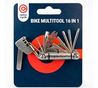 Optio Cycle Bike Multi Tool 16-in-1 with Chain Breaker & Tyre Levers - Compact Bicycle Tool Kit | Cycling Multitool Mini for MTB, Road, Gravel & BMX Repairs | Bike Multifunction Tools