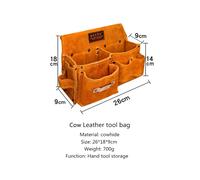 (Option 1) Retro Pouch Hardware Organizer Multipurpose Artificial Leather Portable Tool Bag Holder Waist Pack for Pliers Wrench Woodworking