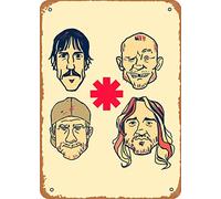 Optional Red Hot Chili Pepper Metal Tin Sign Poster Vintage Art Wall Decor 12 X 8 Inch