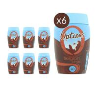 Options Belgian Chocolate Instant Hot Chocolate Powder 395g (6 Pack) - Perfect Low Calorie Treat