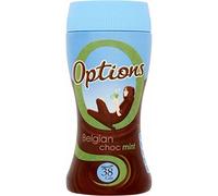 Options Belgian Chocolate Mint & Belgian Choc Instant Hot Chocolate Drink (220g) - Pack of 2 Flavours