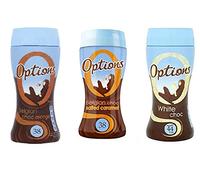 Options Hot Chocolate 3 Flavours Salted Caramel Orange and White Choc
