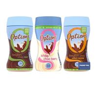 Options Hot Chocolate Bundle - White Choc Berry, Belgian Choc Mint & Belgian Chocolate Salted Caramel 220g (3 Pack) - Creamy Instant Hot Cocoa Drink Mix