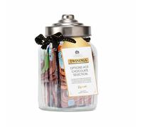 Options Hot Chocolate Selection Filled Jar - 14 Sachets - Small Ribbed Glass Jar - Filled With Hot Chocolate - Hot Chocolate Gift