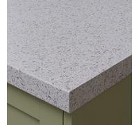 Options Plus Lunar Quartzstone Postformed Laminate Kitchen Worktop - 4100mm X 600mm X 38mm