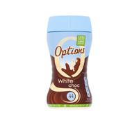 Options - White Chocolate - Instant Hot Chocolate Drink - 220g Jar - Creamy Low Calorie Hot Chocolate Powder