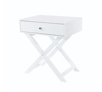 Core Products X Leg 1 Drawer Petite Bedside, White