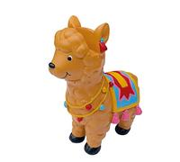 Optipets Novelty Brown Alpaca Glasses Holder Specs Stand Spectacles Holder Holds Side Version Any Size Reading Glasses Sunglasses Adults Or Kids Brown with Multicoloured Rug Stand is Weighted