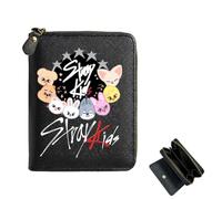 OptiPlay Kpop SKids Merchandise Wallets, Kpop SKids Merch Wallet for Stay, Stay Merch Purse, Coin Purse Ideal，for Stay Fans and Gift Ideas（Black）