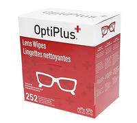 OptiPlus Eyeglass Lens Wipes l Pre-Moistened l Cleaning Wipes for Glasses, Computer & Laptops Screens, Smart Phones, Optical Lens, Goggles, and Watch Screen l Quick-Dry & Scratch-Free | 252 Count
