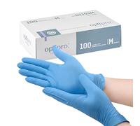 OptiPro Nitrile Gloves Powder-Free EN455 Medical Standard - Pack of 100 Blue Ambidextrous Latex Free Disposable Gloves for Medical Examination