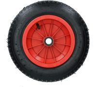 OptiProducts® 1 x 14 Inch Wheelbarrow Wheel Pneumatic Inflatable Tyre 3.50-8 REPLACEMENT RED Tyre Rubber Wheel