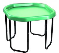 OptiProducts Kids Mixing Play Tray with Height Adjustable Stand (Lime Green) - Large 100CM Sensory Activity Table for Sand, Water, Mud, Paint & Messy Play | Indoor & Outdoor Learning Play Tray