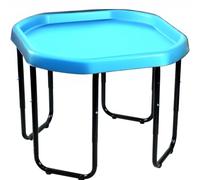 OptiProducts Kids Mixing Play Tray with Height Adjustable Stand (SkyBlue)- Large 100CM Sensory Activity Table for Sand, Water, Mud, Paint & Messy Play | Indoor & Outdoor Learning Play Tray