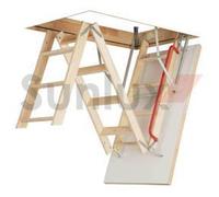 Optistep Wooden Timber Folding Loft Ladder Attic Stairs. Frame Size W60cm x L120cm H up to 280cm & Insulated Hatch