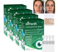 Optivipro Presbyopia Eye Drops, Optivipro Eye Drops, Presbyopia Recovery Treatment Eye Drops, Eye Drops for Presbyopia, Blurred Vision, Eye Soreness, Dryness, Fatigue (4 x Full Course of Treatment)