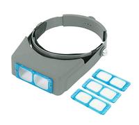 Optivisor Jewelers Magnifying Glasses - 1.5X, 2X, 2.5X, 3.5X Optical Headset Magnifying Visor for Reading, Jeweler Loupe with 4 Lens Close Work Magnifier Headset for Electronics