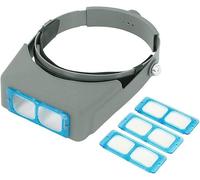 Optivisor Jewelers Magnifying Glasses - 1.5X, 2X, 2.5X, 3.5X Optical Headset Magnifying Visor for Reading, Jeweler Loupe with 4 Lens Close Work Magnifier Headset for Electronics