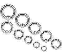 Optiy 0G-20G Septum Ear Gauges Stretching Kit 316L Surgical Steel Pierced Body Jewelry for Women (10mm-16mm)