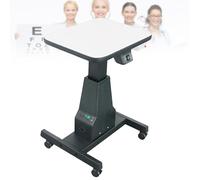 Optometrist Motorized Table Ophthalmic Electric Table Optical Eyeglass Instrument Table with Drawer Professional Adjustable Height Rolling Table Working Size 15.74" Wide 22.8" LongBlack