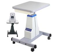 Optometrist Motorized Table Ophthalmic Electric Table Optical Eyeglass Instrument Table with Drawer Professional Adjustable Height Rolling Table Working Size 15.7" Wide 22.8" Long