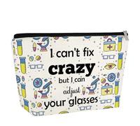 Optometry Gifts for Women Makeup Bag Eye Tech Technician Gift Appreciation Gifts for Eye Doctor Coworker Cosmetic Bag for Optometrist Optician Graduation Christmas Birthday Gift Travel Pouch