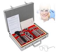 Optometry Trial Lens Set with Aluminum Case and Trial Frame - Comprehensive Kit for Optometrists, Includes Metal Rim and Durable Box