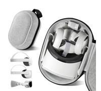 OPTOSLON Compact Hard Carrying Case Compatible with Oculus Meta Quest 3S/Quest 3/Quest 2/Apple Vision Pro, Accessories Travel Case with Lens Protector Cover, Ultra-Sl esign (Small)